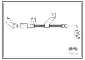 Corteco Bremsschlauch ERSTAUSRÜSTERQUALITÄT [Hersteller-Nr. 19032126] für Ford