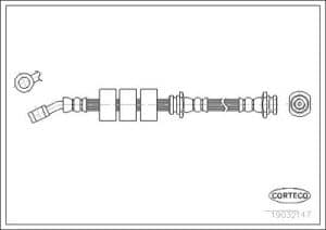 Corteco Bremsschlauch ERSTAUSRÜSTERQUALITÄT [Hersteller-Nr. 19032147] für Suzuki