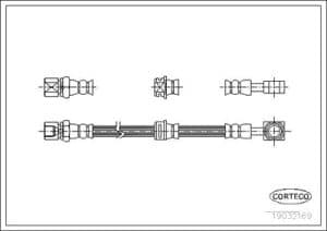 Corteco Bremsschlauch ERSTAUSRÜSTERQUALITÄT [Hersteller-Nr. 19032169] für Opel
