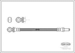 Corteco Bremsschlauch ERSTAUSRÜSTERQUALITÄT [Hersteller-Nr. 19032192] für Mg