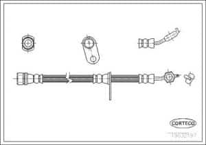 Corteco Bremsschlauch ERSTAUSRÜSTERQUALITÄT [Hersteller-Nr. 19032197] für Toyota
