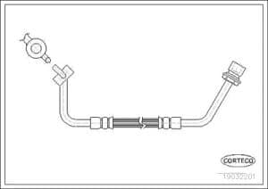 Corteco Bremsschlauch ERSTAUSRÜSTERQUALITÄT [Hersteller-Nr. 19032201] für Ford