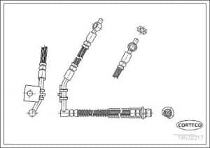 Corteco Bremsschlauch ERSTAUSRÜSTERQUALITÄT [Hersteller-Nr. 19032217] für Mg