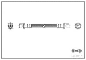 Corteco Bremsschlauch ERSTAUSRÜSTERQUALITÄT [Hersteller-Nr. 19032218] für Toyota