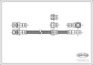 Corteco Bremsschlauch ERSTAUSRÜSTERQUALITÄT [Hersteller-Nr. 19032219] für Opel