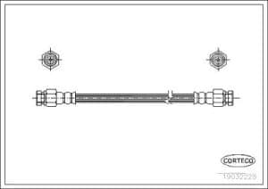 Corteco Bremsschlauch ERSTAUSRÜSTERQUALITÄT [Hersteller-Nr. 19032228] für Skoda