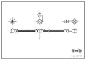 Corteco Bremsschlauch ERSTAUSRÜSTERQUALITÄT [Hersteller-Nr. 19032230] für Mg