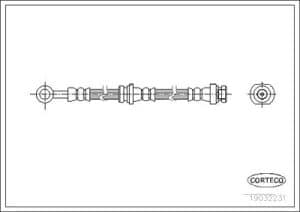 Corteco Bremsschlauch ERSTAUSRÜSTERQUALITÄT [Hersteller-Nr. 19032231] für Nissan