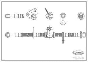 Corteco Bremsschlauch ERSTAUSRÜSTERQUALITÄT [Hersteller-Nr. 19032232] für Honda