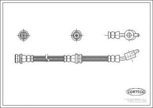 Corteco Bremsschlauch ERSTAUSRÜSTERQUALITÄT [Hersteller-Nr. 19032239] für Nissan