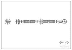 Corteco Bremsschlauch ERSTAUSRÜSTERQUALITÄT [Hersteller-Nr. 19032240] für Nissan