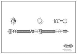Corteco Bremsschlauch ERSTAUSRÜSTERQUALITÄT [Hersteller-Nr. 19032241] für Nissan