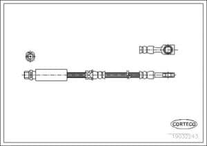 Corteco Bremsschlauch ERSTAUSRÜSTERQUALITÄT [Hersteller-Nr. 19032243] für Opel