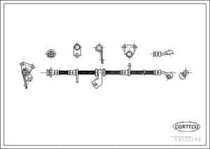 Corteco Bremsschlauch ERSTAUSRÜSTERQUALITÄT [Hersteller-Nr. 19032249] für Honda
