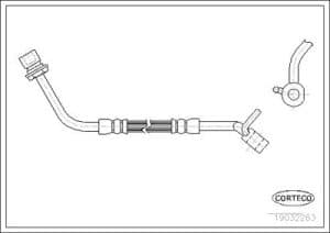 Corteco Bremsschlauch ERSTAUSRÜSTERQUALITÄT [Hersteller-Nr. 19032263] für Ford
