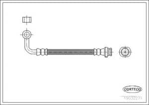 Corteco Bremsschlauch ERSTAUSRÜSTERQUALITÄT [Hersteller-Nr. 19032271] für Nissan