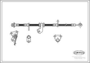 Corteco Bremsschlauch ERSTAUSRÜSTERQUALITÄT [Hersteller-Nr. 19032273] für Honda