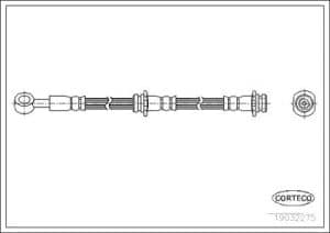 Corteco Bremsschlauch ERSTAUSRÜSTERQUALITÄT [Hersteller-Nr. 19032275] für Nissan