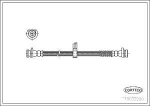 Corteco Bremsschlauch ERSTAUSRÜSTERQUALITÄT [Hersteller-Nr. 19032280] für Land Rover