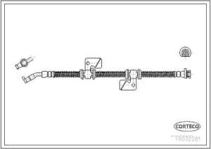 Corteco Bremsschlauch ERSTAUSRÜSTERQUALITÄT [Hersteller-Nr. 19032281] für Land Rover