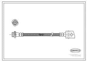 Corteco Bremsschlauch ERSTAUSRÜSTERQUALITÄT [Hersteller-Nr. 19032282] für Vauxhall