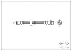 Corteco Bremsschlauch ERSTAUSRÜSTERQUALITÄT [Hersteller-Nr. 19032284] für Ford