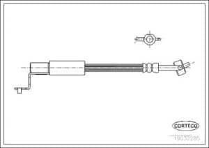 Corteco Bremsschlauch ERSTAUSRÜSTERQUALITÄT [Hersteller-Nr. 19032285] für Ford