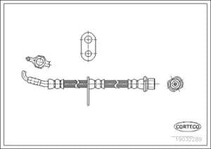Corteco Bremsschlauch ERSTAUSRÜSTERQUALITÄT [Hersteller-Nr. 19032289] für Toyota