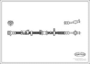 Corteco Bremsschlauch ERSTAUSRÜSTERQUALITÄT [Hersteller-Nr. 19032293] für Land Rover