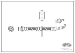 Corteco Bremsschlauch ERSTAUSRÜSTERQUALITÄT [Hersteller-Nr. 19032294] für Toyota