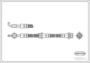 Corteco Bremsschlauch ERSTAUSRÜSTERQUALITÄT [Hersteller-Nr. 19032295] für Mazda