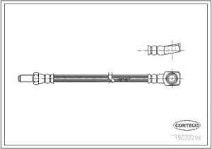 Corteco Bremsschlauch ERSTAUSRÜSTERQUALITÄT [Hersteller-Nr. 19032296] für Jaguar
