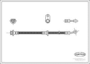 Corteco Bremsschlauch ERSTAUSRÜSTERQUALITÄT [Hersteller-Nr. 19032311] für Honda