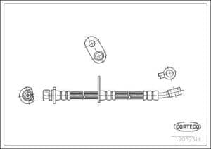 Corteco Bremsschlauch ERSTAUSRÜSTERQUALITÄT [Hersteller-Nr. 19032314] für Honda