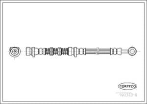 Corteco Bremsschlauch ERSTAUSRÜSTERQUALITÄT [Hersteller-Nr. 19032319] für Land Rover