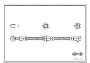 Corteco Bremsschlauch ERSTAUSRÜSTERQUALITÄT [Hersteller-Nr. 19032326] für Nissan