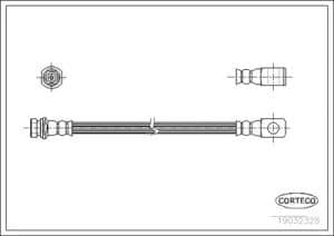 Corteco Bremsschlauch ERSTAUSRÜSTERQUALITÄT [Hersteller-Nr. 19032328] für Nissan