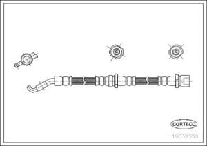 Corteco Bremsschlauch ERSTAUSRÜSTERQUALITÄT [Hersteller-Nr. 19032350] für Subaru