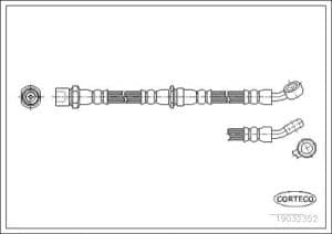 Corteco Bremsschlauch ERSTAUSRÜSTERQUALITÄT [Hersteller-Nr. 19032352] für Subaru