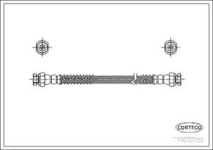 Corteco Bremsschlauch ERSTAUSRÜSTERQUALITÄT [Hersteller-Nr. 19032355] für Hyundai