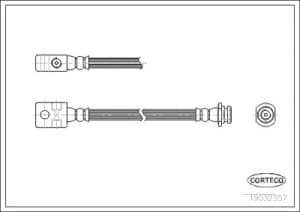 Corteco Bremsschlauch ERSTAUSRÜSTERQUALITÄT [Hersteller-Nr. 19032357] für Nissan