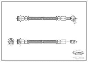 Corteco Bremsschlauch ERSTAUSRÜSTERQUALITÄT [Hersteller-Nr. 19032358] für Nissan