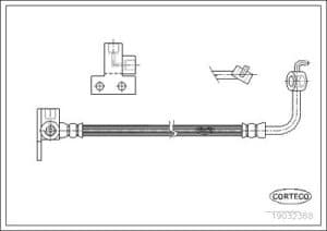 Corteco Bremsschlauch ERSTAUSRÜSTERQUALITÄT [Hersteller-Nr. 19032368] für Mazda
