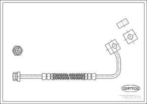 Corteco Bremsschlauch ERSTAUSRÜSTERQUALITÄT [Hersteller-Nr. 19032370] für Kia