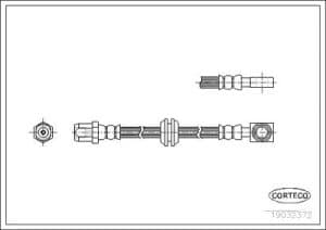 Corteco Bremsschlauch ERSTAUSRÜSTERQUALITÄT [Hersteller-Nr. 19032372] für Mini