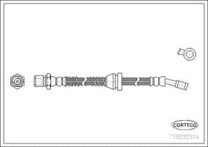 Corteco Bremsschlauch ERSTAUSRÜSTERQUALITÄT [Hersteller-Nr. 19032374] für Daewoo