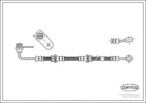 Corteco Bremsschlauch ERSTAUSRÜSTERQUALITÄT [Hersteller-Nr. 19032382] für Suzuki