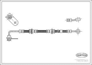 Corteco Bremsschlauch ERSTAUSRÜSTERQUALITÄT [Hersteller-Nr. 19032383] für Suzuki