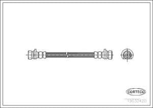 Corteco Bremsschlauch ERSTAUSRÜSTERQUALITÄT [Hersteller-Nr. 19032420] für Honda