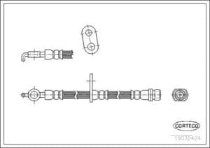 Corteco Bremsschlauch ERSTAUSRÜSTERQUALITÄT [Hersteller-Nr. 19032424] für Toyota